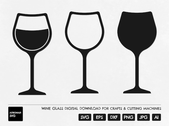 Set Of Wine Glasses And Cups Illustration Royalty Free SVG
