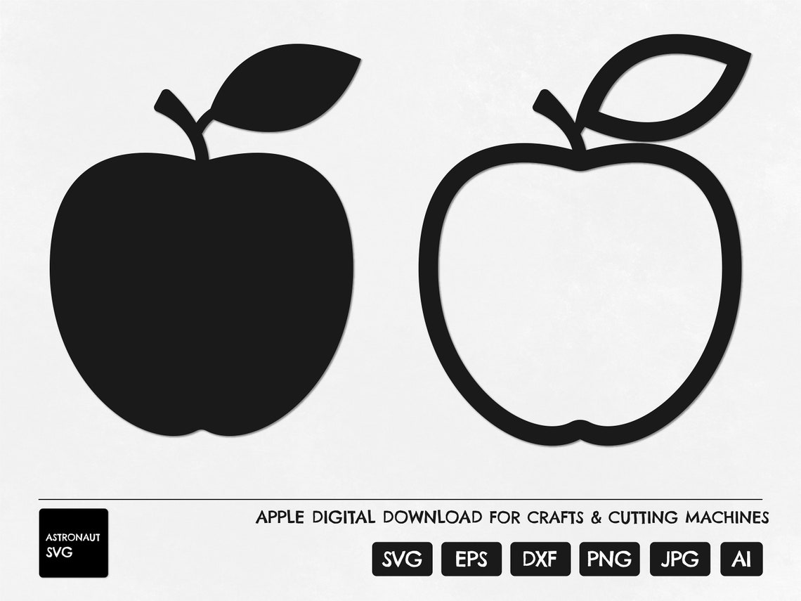 Apple SVG, Fruit SVG, Apple Cut File, School SVG, Apple Shape Vector ...