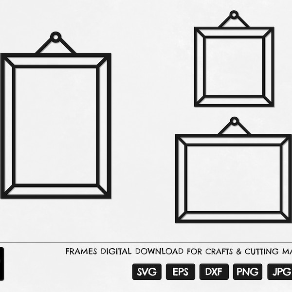 Frame SVG, Square Frame SVG, Simple Frame Svg, Frame Cut File, Digital Download Frame, Cricut Frame, Hanging Frame Svg, Wall Frame SVG