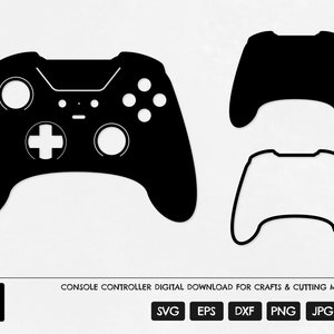 Controlador de consola SVG, controlador de juegos SVG, imágenes prediseñadas de juegos, archivo de corte del controlador de videojuegos, arte de archivo de la máquina de corte Game Pad