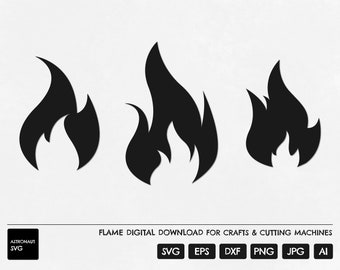 Flame SVG, Fireball SVG, Fire SVG, Flame Cut Files, Fire Flames Svg, Flame Silhouette, Flame Cricut, Fire Cut Files, Fire Cricut, Fires Svg