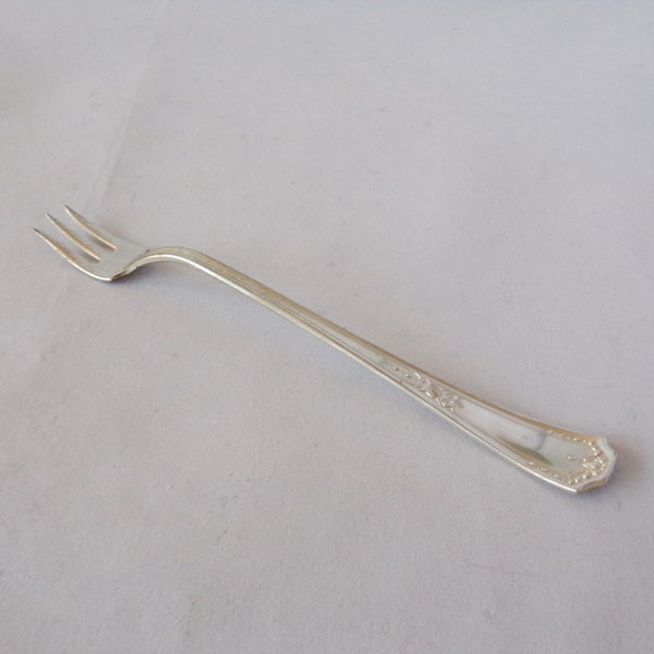 National Silver Co. Nine Cocktail/Seafood Fork, Vintage Electro Plated Nickel Silver Cocktail/Seafood Fork, Pattern Nine National Silver Co.