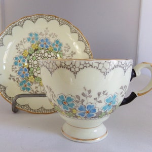 Tuscan China Teacup w/Saucer, Floral Teacup/Saucer, 1950&#39;s Vintage Teacup, 1940&#39;s Teacup,  Cottage Decor, Bone China Teacup, Afternoon Tea