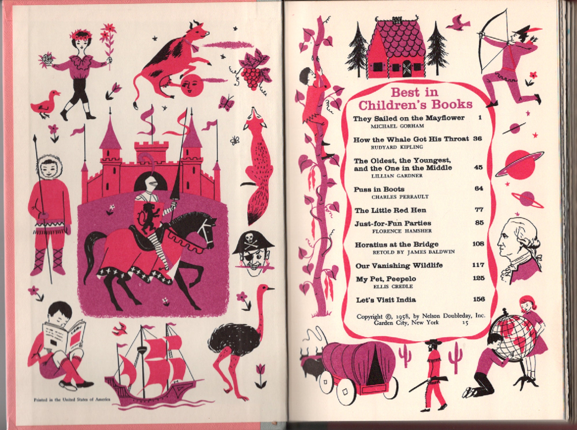 Vintage Children's Books Set, 1958 Classics, Andy Warhol