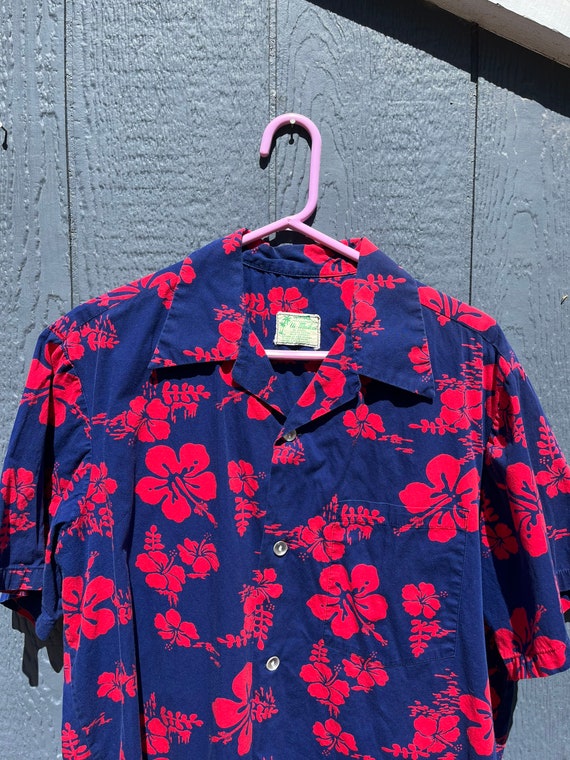 Vtg 60s Ui-Maikai Large Aloha Hawaiian Shirt