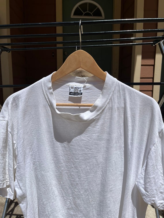 Vtg 70s 80s LEE Medium White All-Cotton T-Shirt M… - image 1