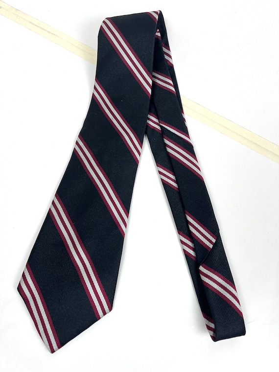 Vtg LIBERTY of London Striped Repp Tie - image 2