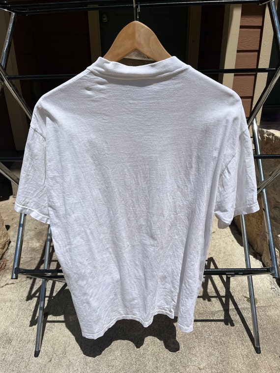 Vtg 70s 80s LEE Medium White All-Cotton T-Shirt M… - image 3