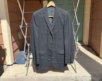 Vtg 50s 60s 38L 3/2 Black Summer-weight Sport Coat by ‘Don Richards’ for McDonald’s of Greenville S. C.