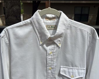 新品 LLBEAN ストライプBDシャツ オーバーサイズ カジュアルシャツ XL ヴィンテージ LL Bean オーバーサイズ ストライプ オックスフォード