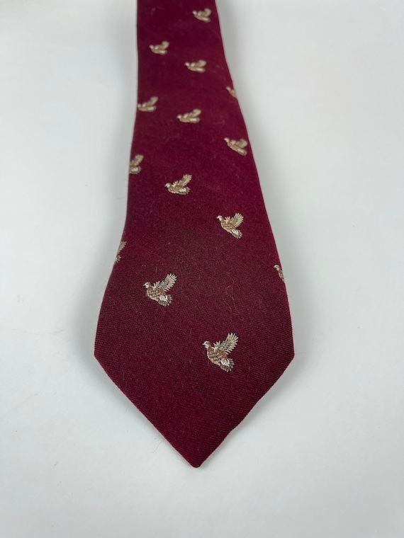 Vtg ORVIS Game Bird Maroon Wool/Silk Crest Emblem… - image 1