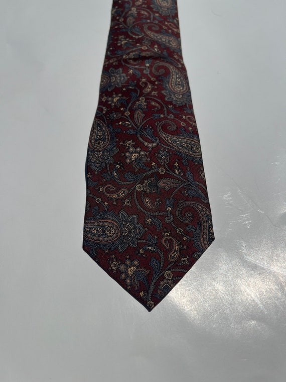 Vtg Red Paisley Tie by Robert Talbott for NORDSTRO