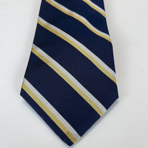 Vtg BROOKS BROTHERS MAKERS Blue Striped Repp Tie