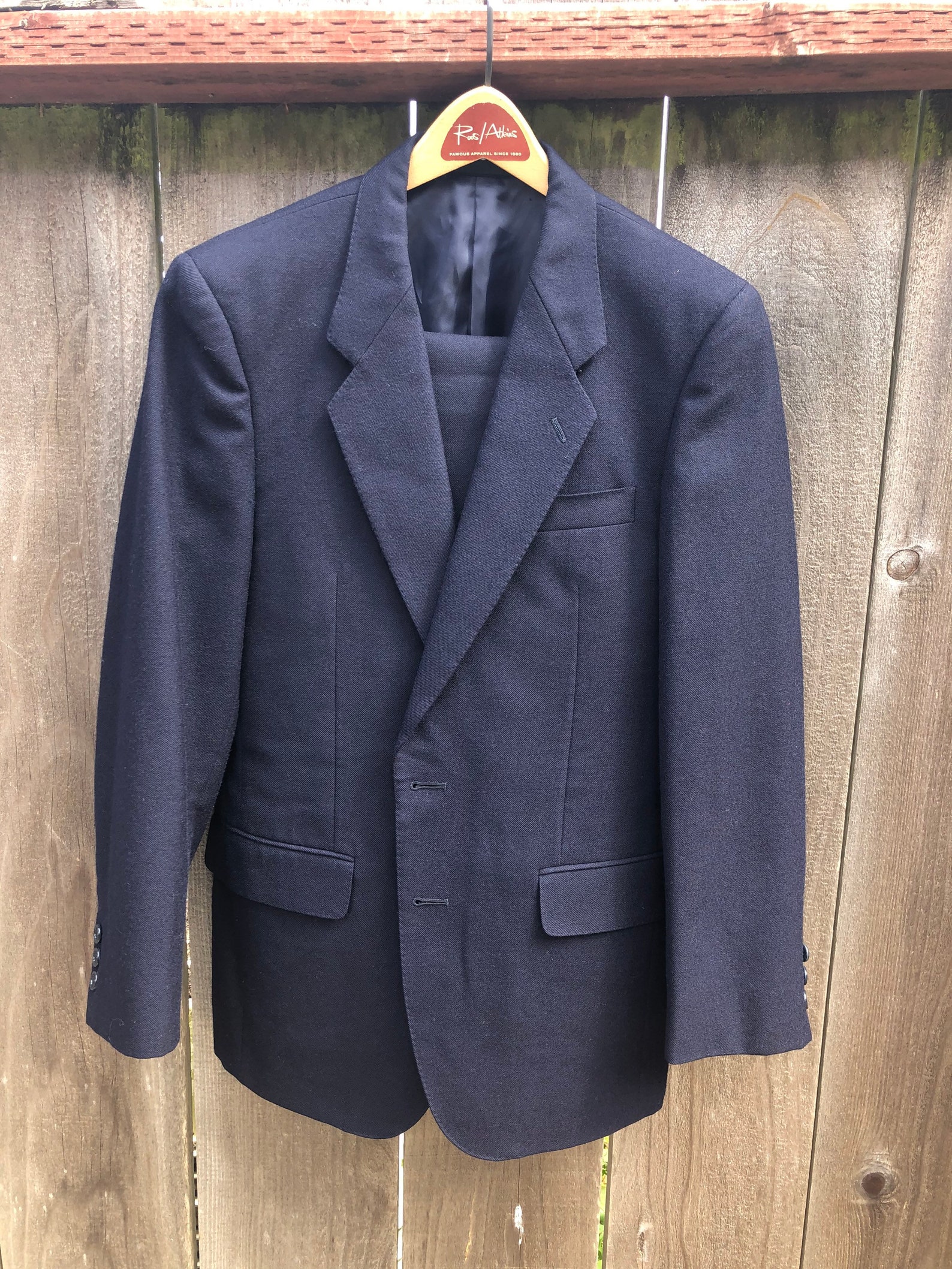 Vtg FOX BROTHERS 36S Made in England Navy Flannel 2-Piece Suit | Etsy