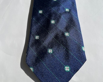 VTG Blau und Grün Englisch Silk Club Krawatte von Robert Talbott