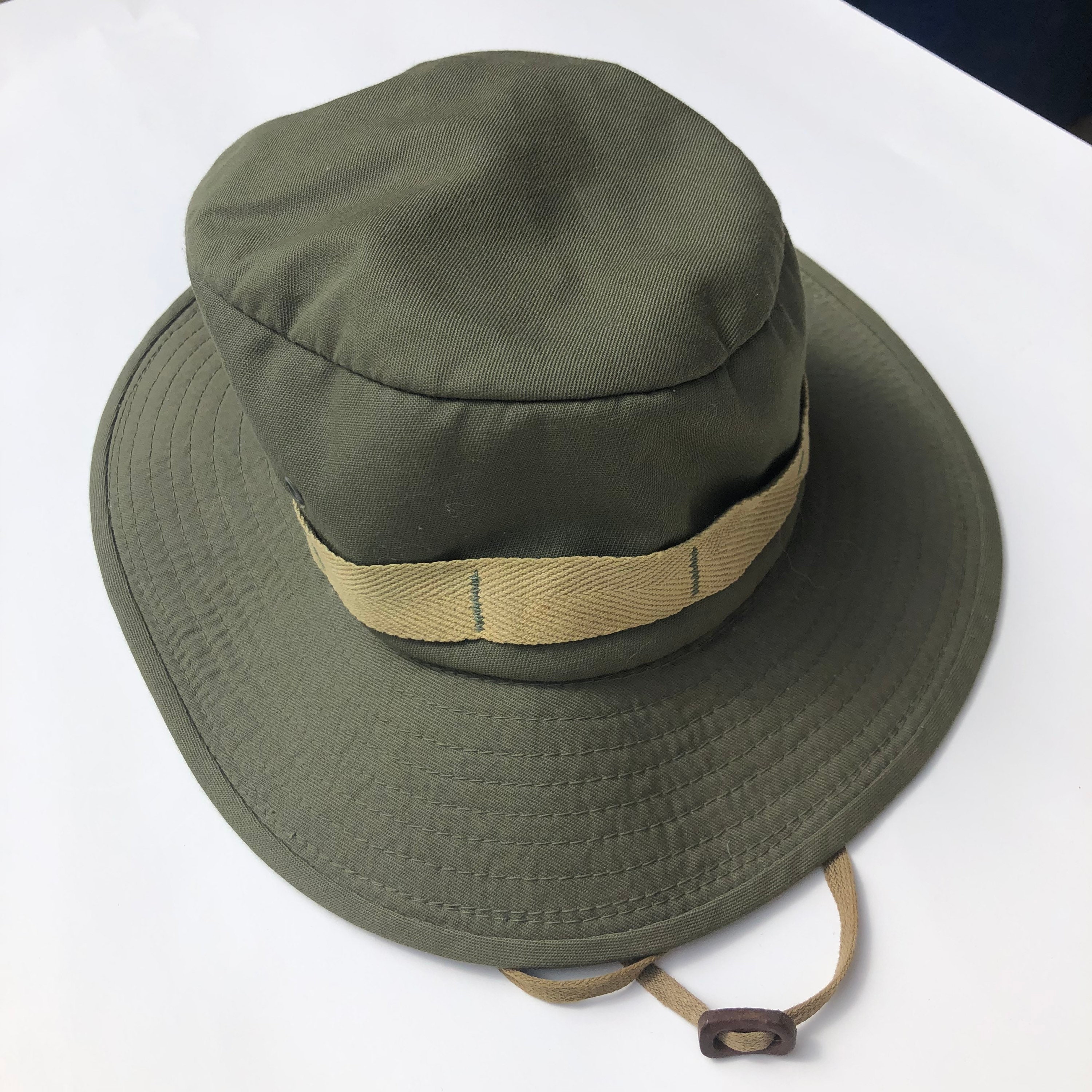 Vtg 60s 70s Olive Green Military Bucket Hat - Etsy