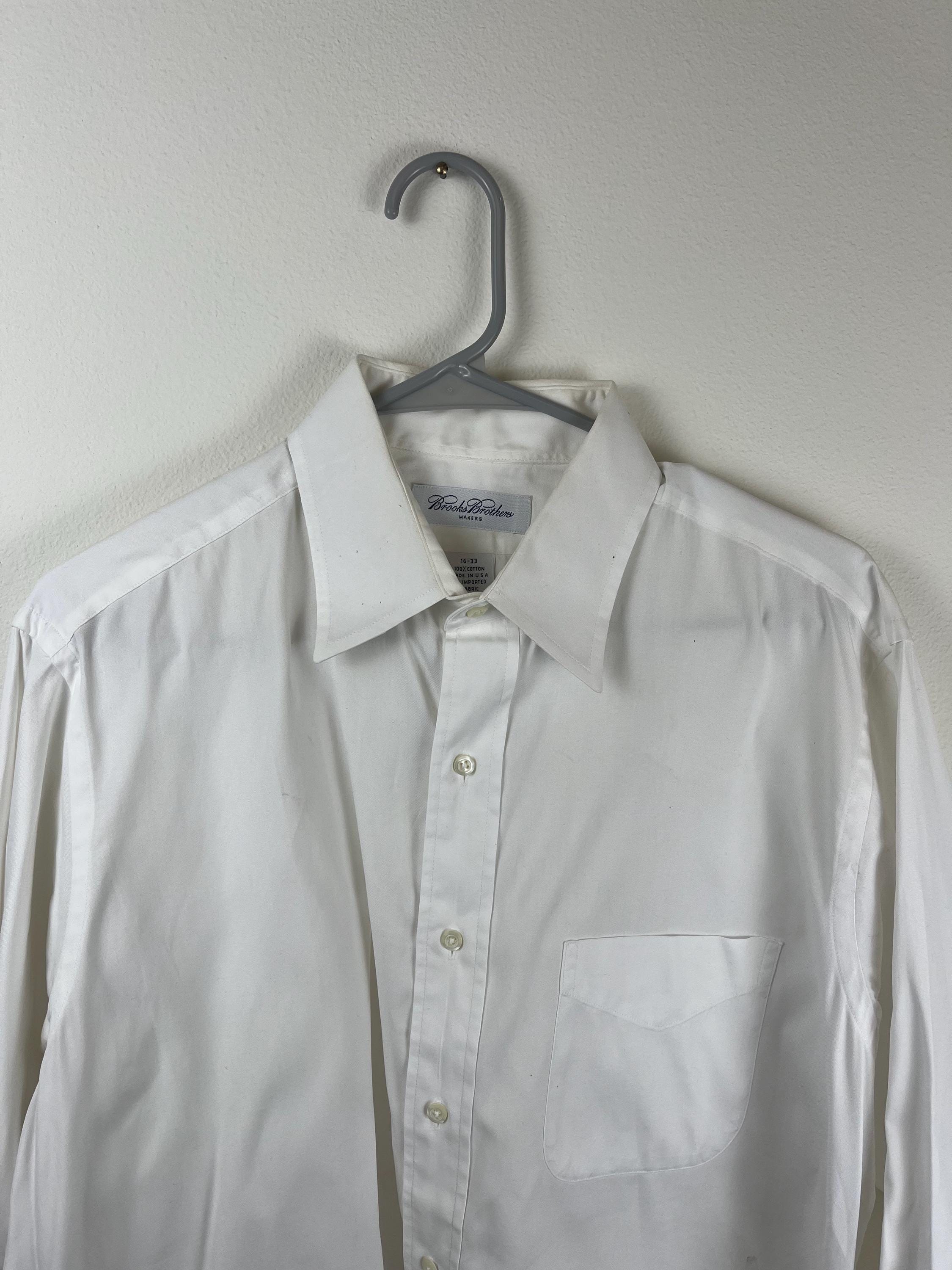 Brooks Brothers MakersBDシャツ白 15-3 未使用保管品 Vtg. BROOKS BROTHERS MAKERS 15-3 White Cotton Oxford Shirt - Etsy
