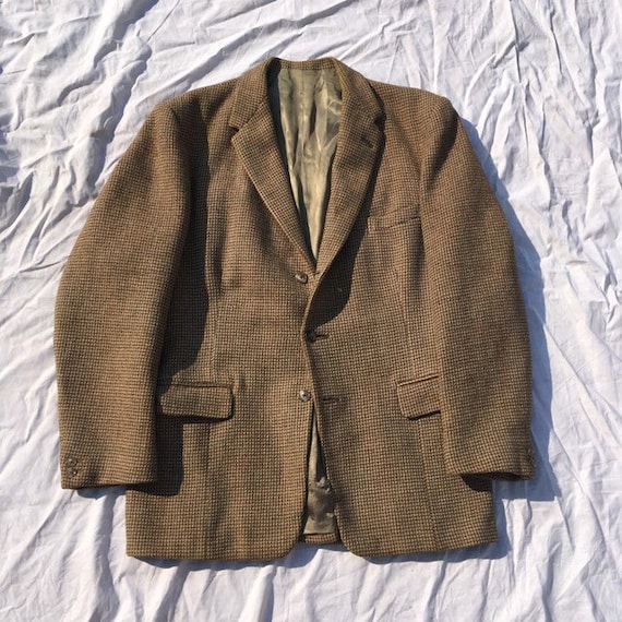 Vtg 40R BURBERRY Tweed English Sport Coat