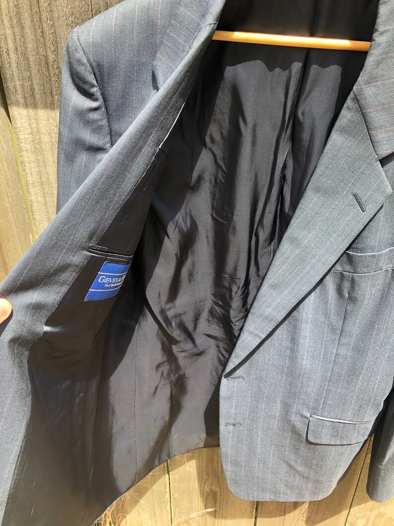 Vtg Gieves & Hawkes Bespoke Navy Striped 2piece Suit for Jay Etsy