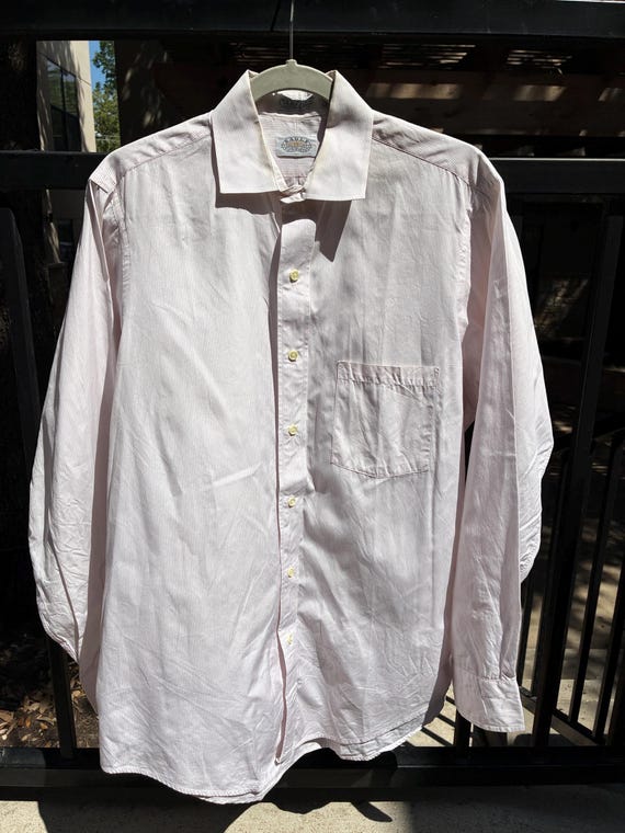 Vtg EAGLE SHIRTMAKERS 16-34 Sea Island Cotton Striped Spread Collar Shirt Vtg EAGLE SHIRTMAKERS 16-34 Sea Island Cotton Striped Spread Collar Shirt