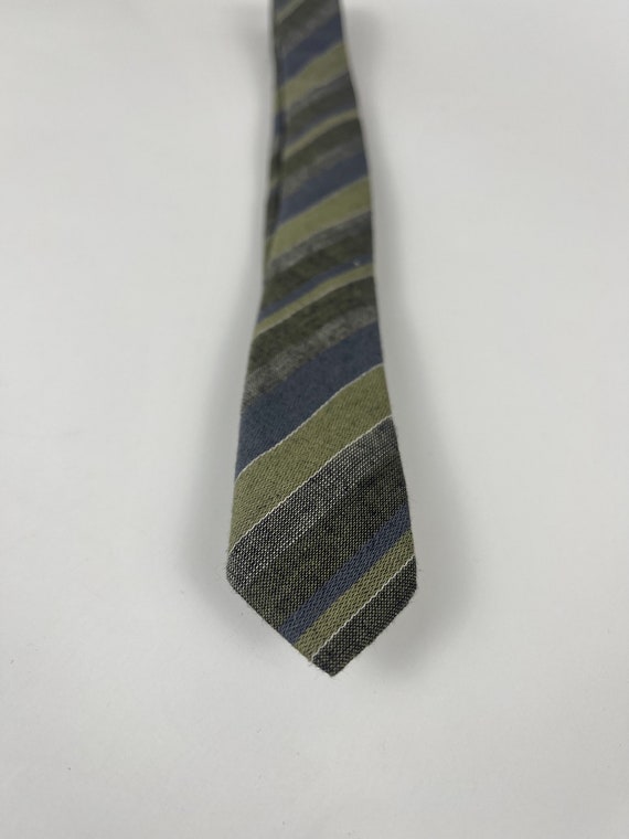 Vtg 50s 60s Skinny Striped Necktie