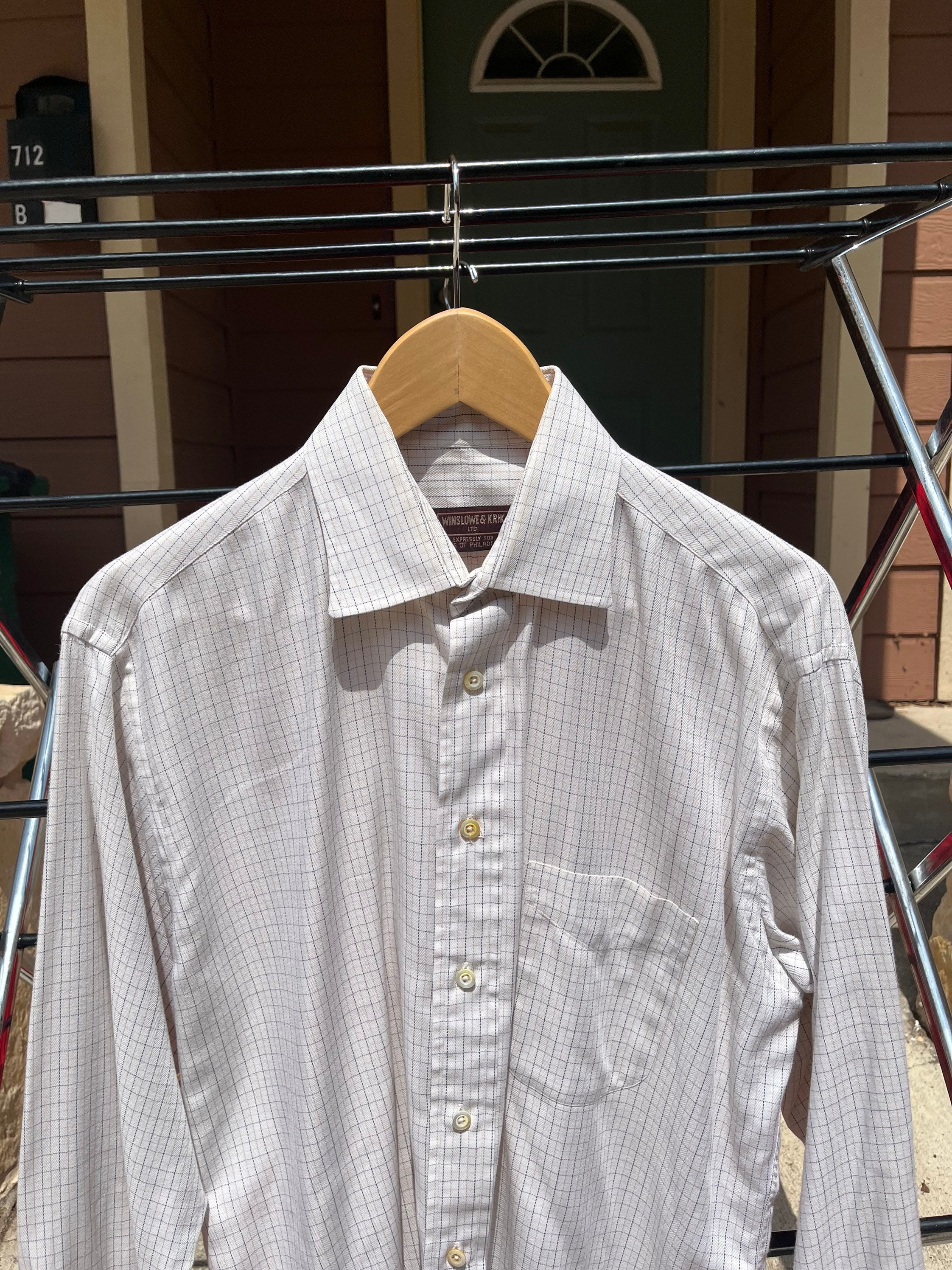 Buy Vtg GITMAN BROS 15.5-35 Plaid Tattersall Button-up Shirt for