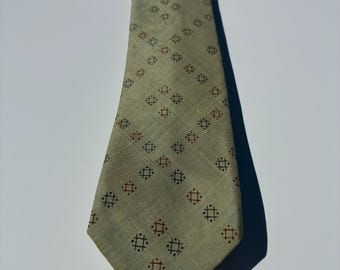 Vtg 50s Skinny Silk Tie by Van Heusen