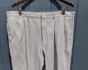 Vtg 70s Polo Ralph Lauren 38x30 Seersucker Lightweight Summer Trousers