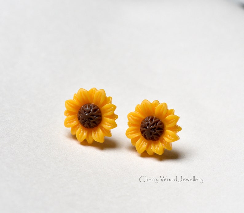Daisy Earrings Sunflower Earrings Daisy Earrings Womens Etsy