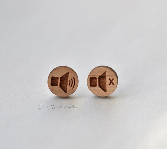 Mens store wood earrings