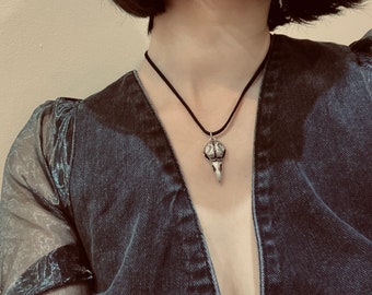 Bird Skull Necklace - Etsy