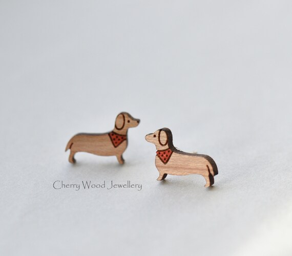 Pendientes perro salchicha súper lindos pendientes de perro - Etsy España
