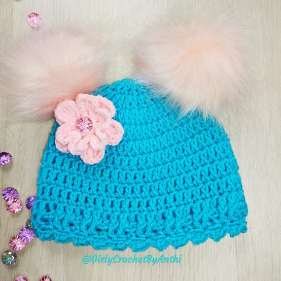 Double Fur Pom Pom Hat Crochet Baby Pom Pom Hat Crochet Baby Etsy Double Fur Pom Pom Hat Crochet Baby Pom Pom Hat Crochet Baby Etsy
