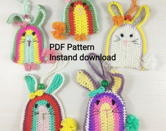 Crochet Bunny Pattern Téléchargement instantané PDF Pattern Télécharger Crochet Easter Bunny Pattern Crochet Bunny PDF Ornements Spring Pattern