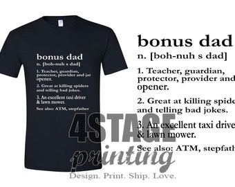 Step Dad Bonus Dad SVG, PNG, EPS cut file download design for your vinyl cutter