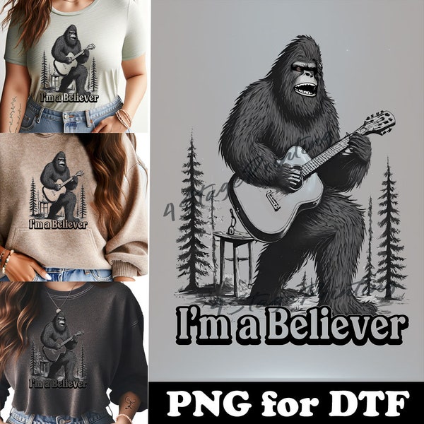 Bigfoot Sasquatch I Believe T-Shirt Design- High-Quality PNG