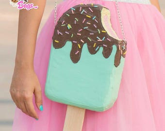 Ice Cream Popsicle BAG / PURSE / CLUTCH - custom handmade bags, ice cream bags, ice cream purses,ice cream purse,ice cream popsicle