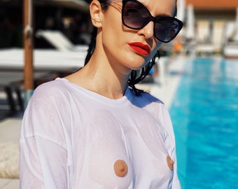 Nipples through t shirts