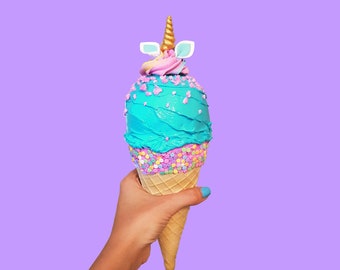 Unicorn Ice Cream CONE WALLET/ CLUTCH - custom handmade bags, ice cream bags, ice cream purses, ice cream purse, handmade ice cream