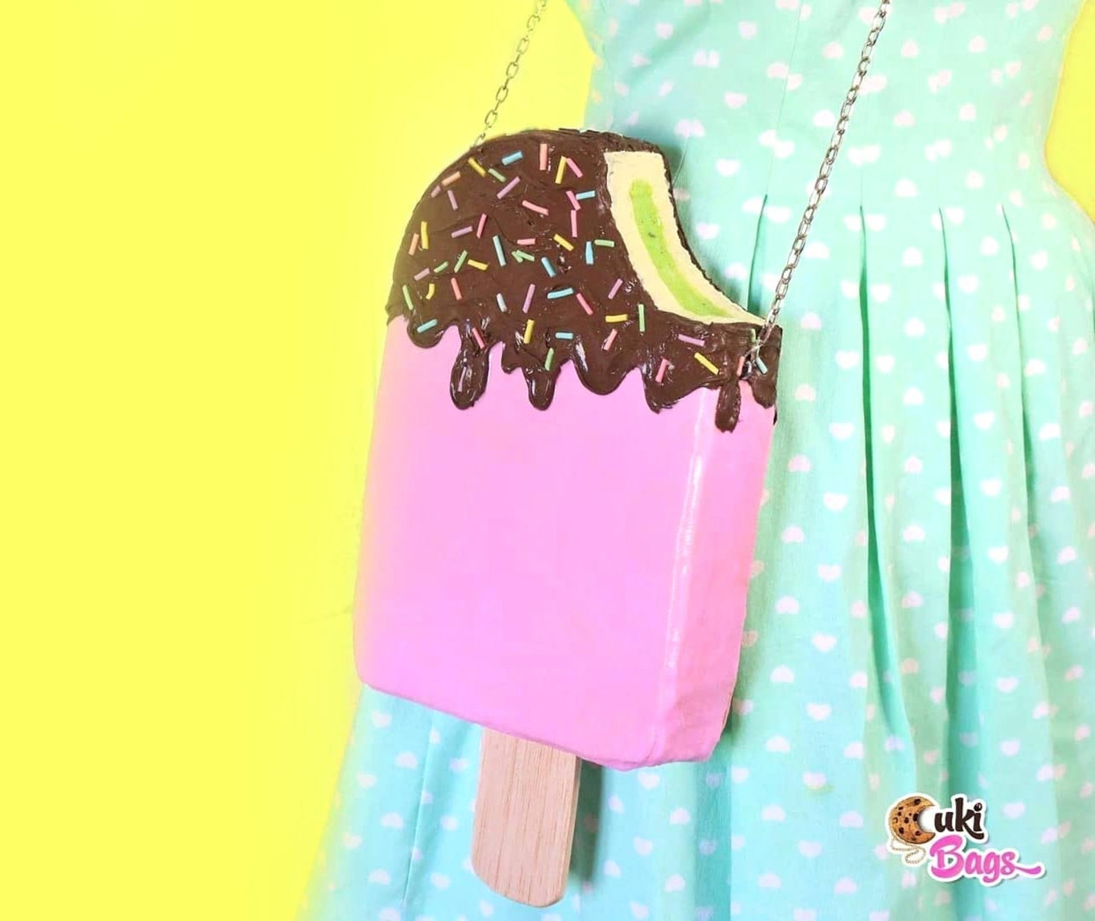 Pink & Chocolate Ice Cream Popsicle BAG / PURSE / CLUTCH Etsy
