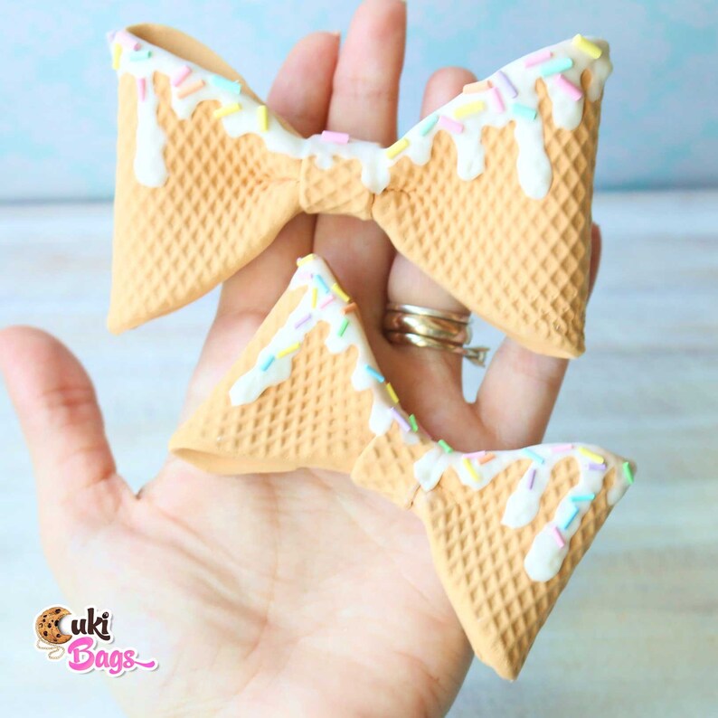 Waffly BOW TIE With White Chocolate Topping Biscuit Bow Tie Etsy