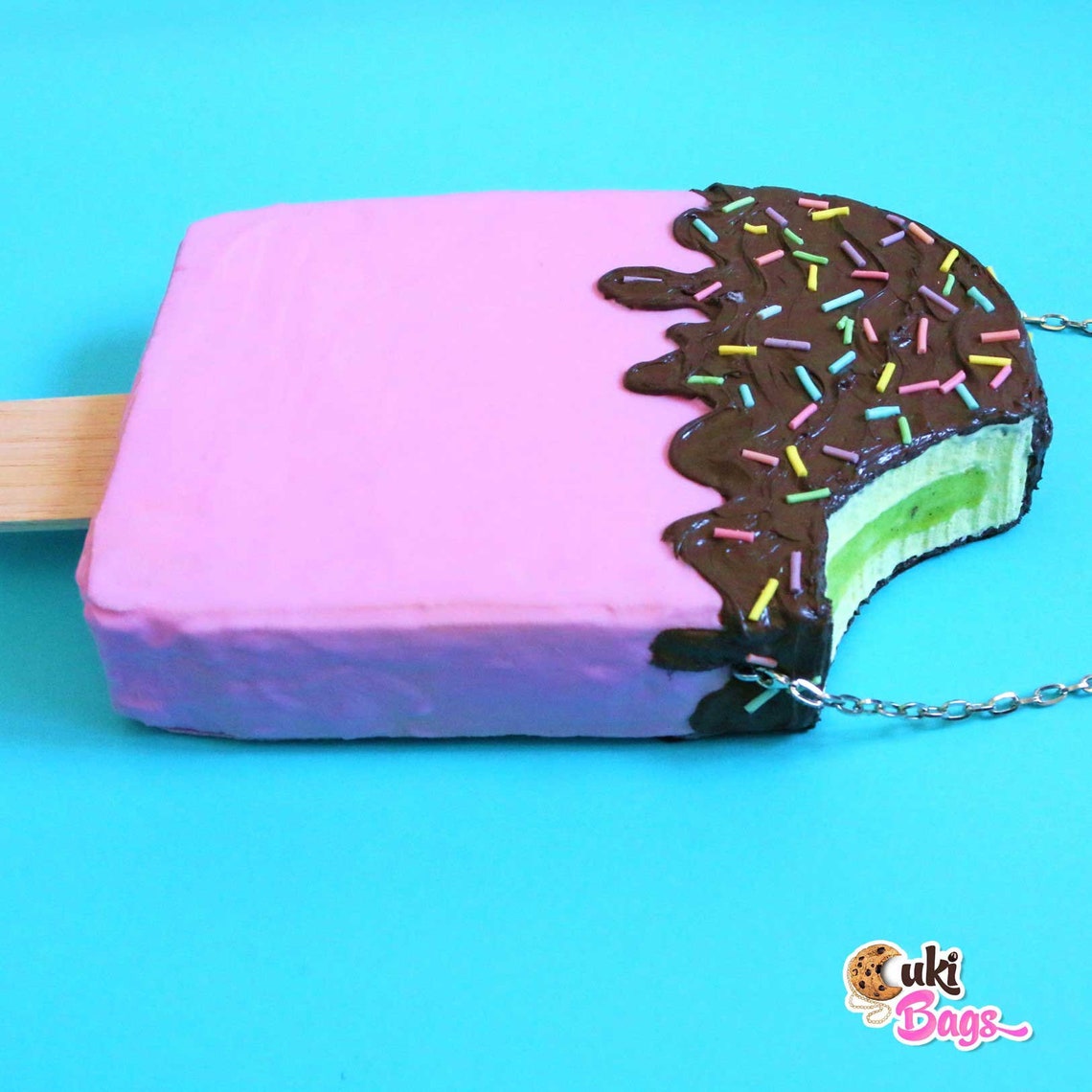 Pink & Chocolate Ice Cream Popsicle BAG / PURSE / CLUTCH Etsy