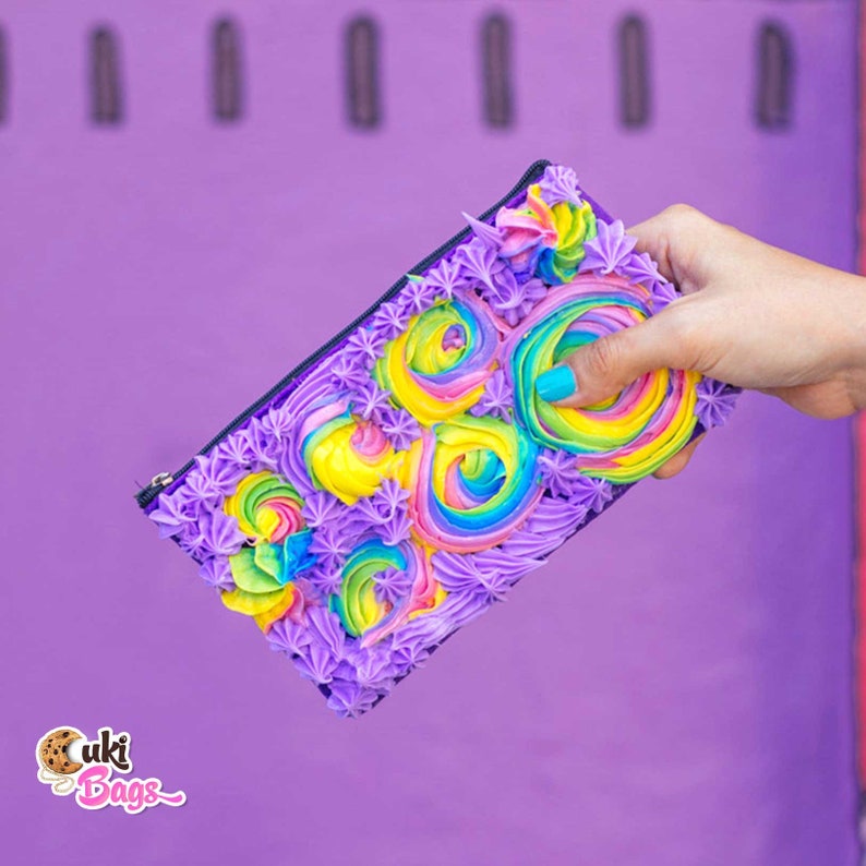 colorful wallet Rainbow statement Purple Frosting Wallet WALLET COIN PURSE rainbow wallet novelty wallet handmade wallet Turquoise
