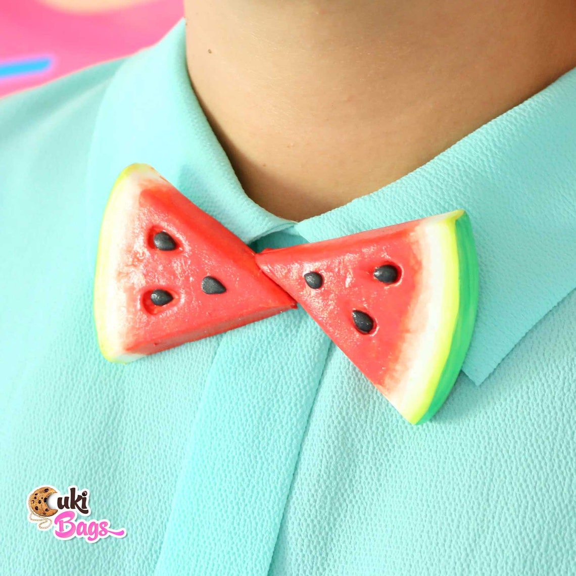 Watermelon Slices BOW TIE Watermelon Bow Tie Unique Bow Etsy