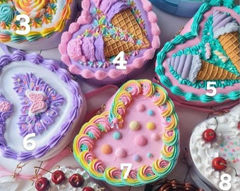 Heart shaped Cake  BAGS/ PURSES custom handmade bags, cake bags, kawaii bag, rainbow purses, novelty bags, novelty purses, kawaii purse
