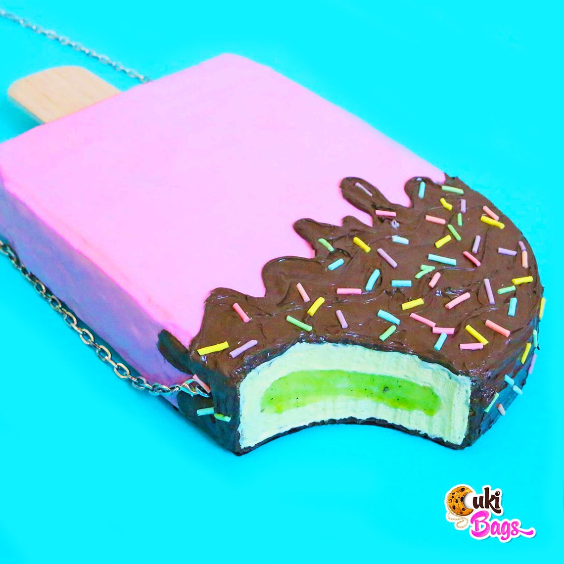 Pink & Chocolate Ice Cream Popsicle BAG / PURSE / CLUTCH Etsy