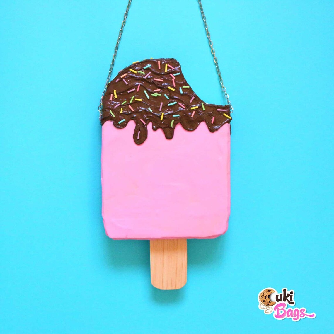 Pink & Chocolate Ice Cream Popsicle BAG / PURSE / CLUTCH Etsy