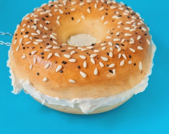 ★FLCT★ Cream and Bagel Bag_Black Philadelphia Chive and Onion Cream Cheese Dip with