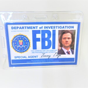 Supernatural ID Badge, Supernatural, Fake FBI ID, Cosplay , Cosplay ...