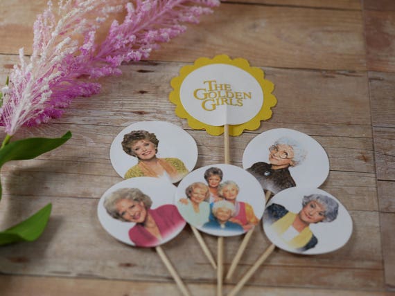 Rose Golden Girls party The Golden Girls photo booth Blanche Set of 4 Golden Girls photo booth props Dorothy Sophia